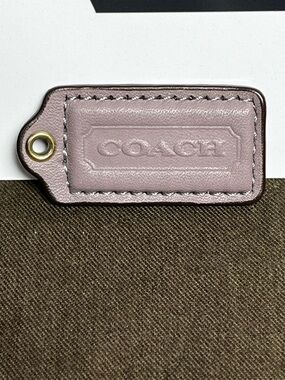 Coach Gray 2” Leather Hangtag